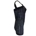 Load image into Gallery viewer, Balmain Black Rhinestone Embellished Grid Pattern Sleeveless Denim Mini Dress
