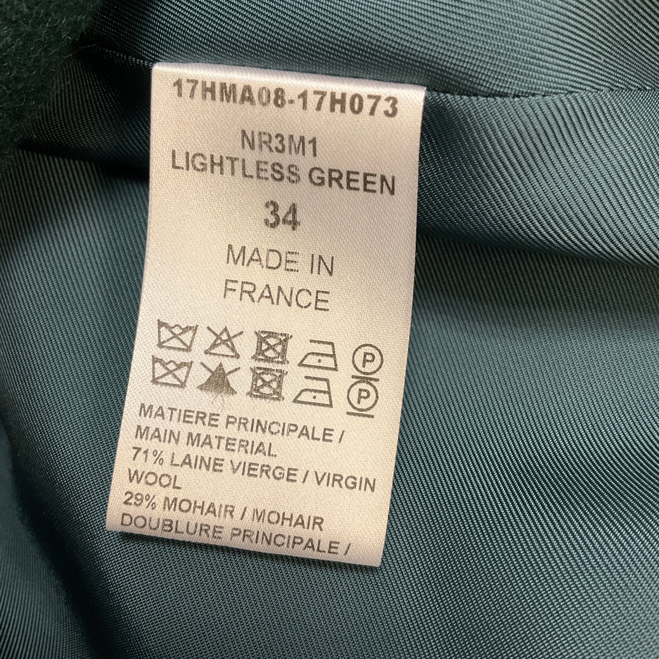 Chloe Lightless Green Wool and Mohair Cape