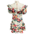 Load image into Gallery viewer, Zimmermann White Multi Floral Printed Linen Mini Dress
