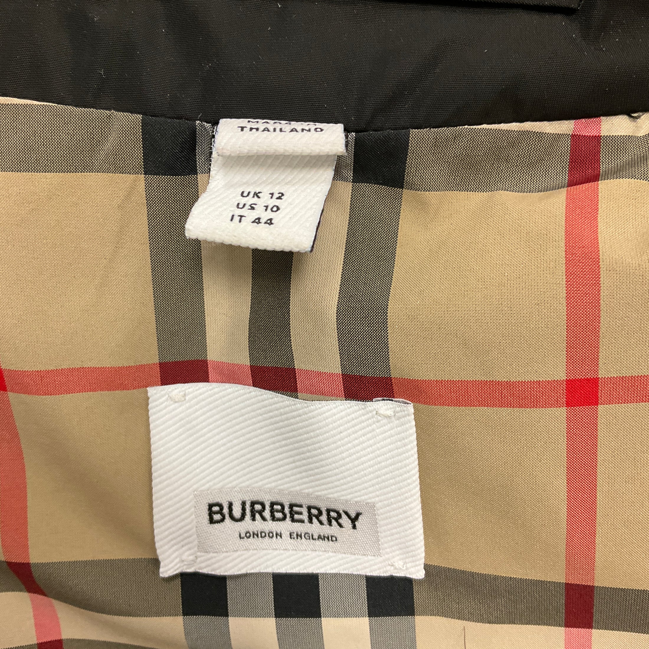 Burberry Black Kensington Taffeta Trench Coat