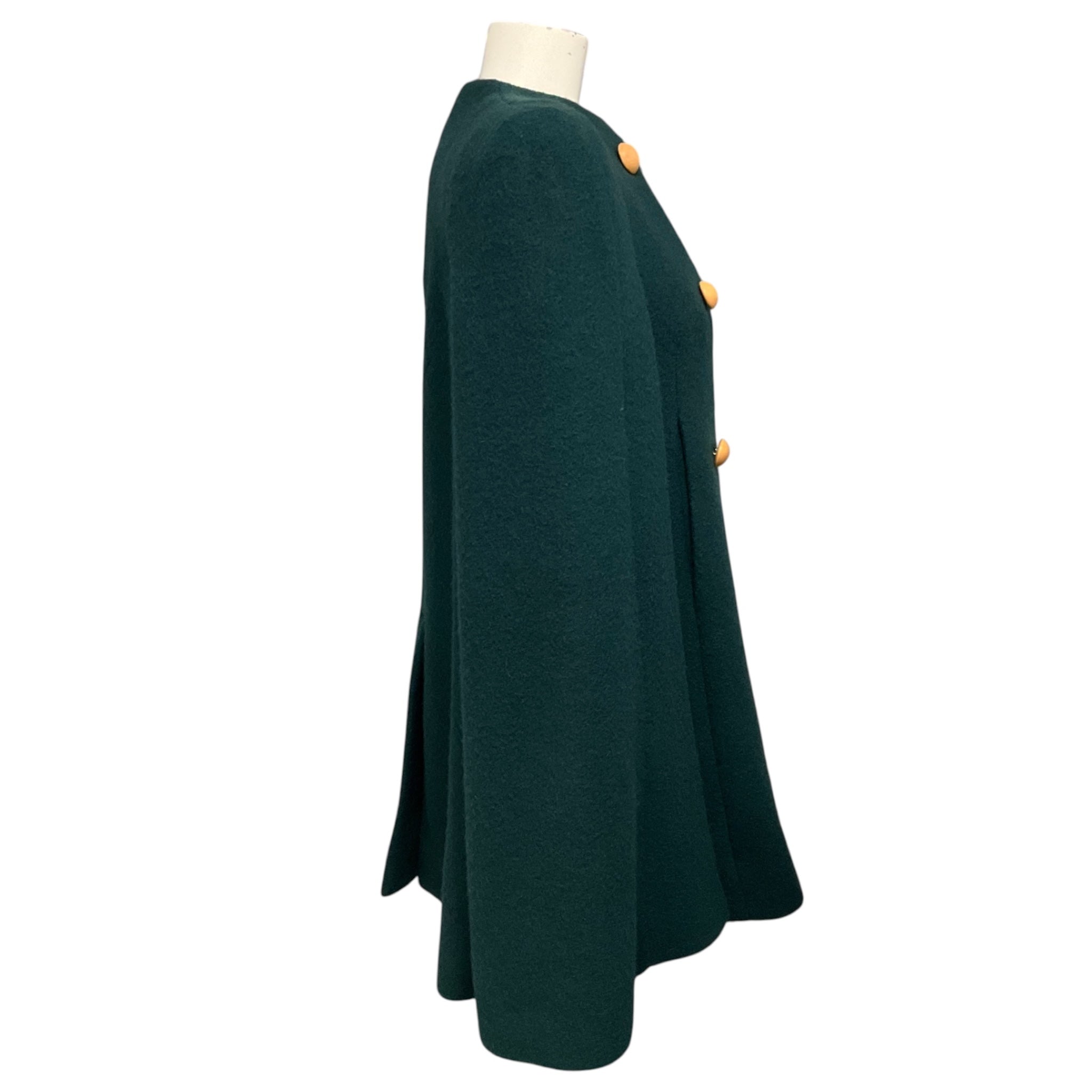 Chloe Lightless Green Wool and Mohair Cape