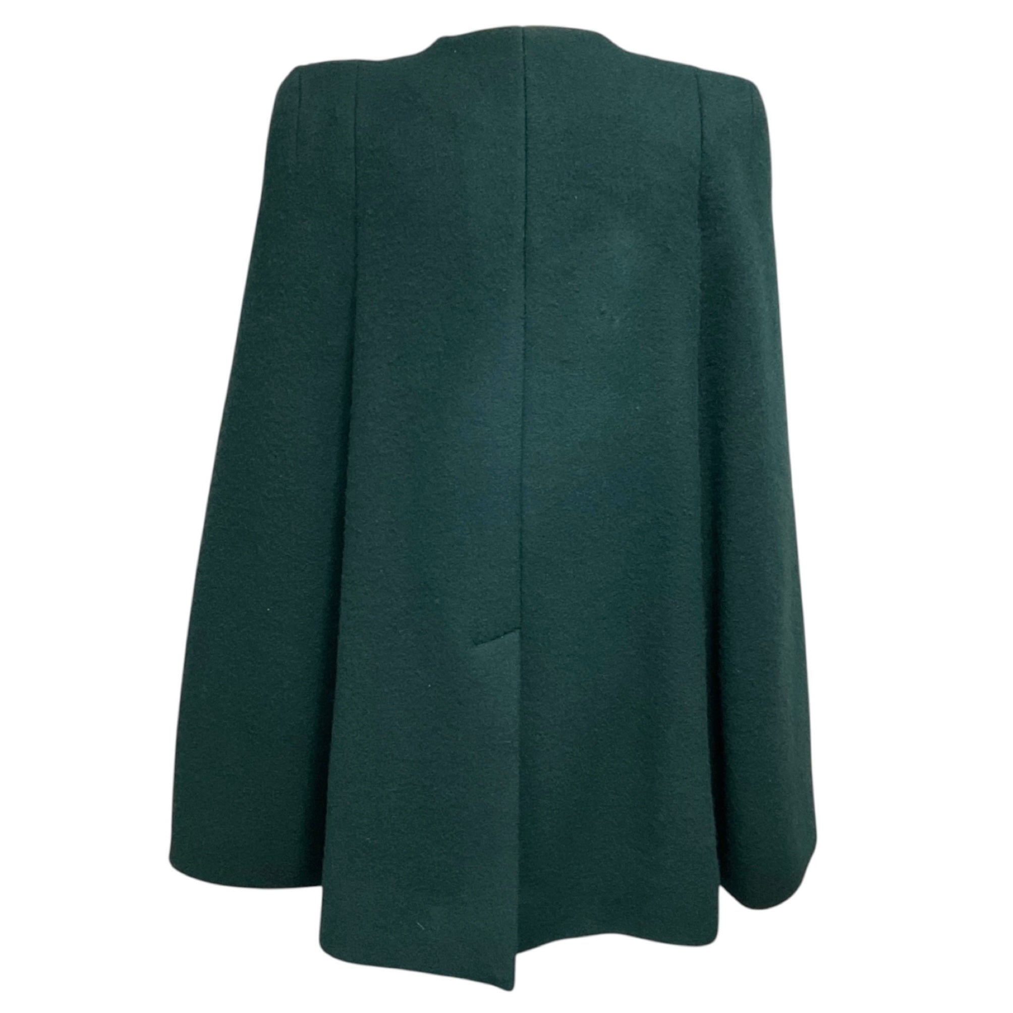 Chloe Lightless Green Wool and Mohair Cape