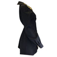 Load image into Gallery viewer, Carolina Herrera Black Bejeweled Collar Long Sleeved Crepe Dress
