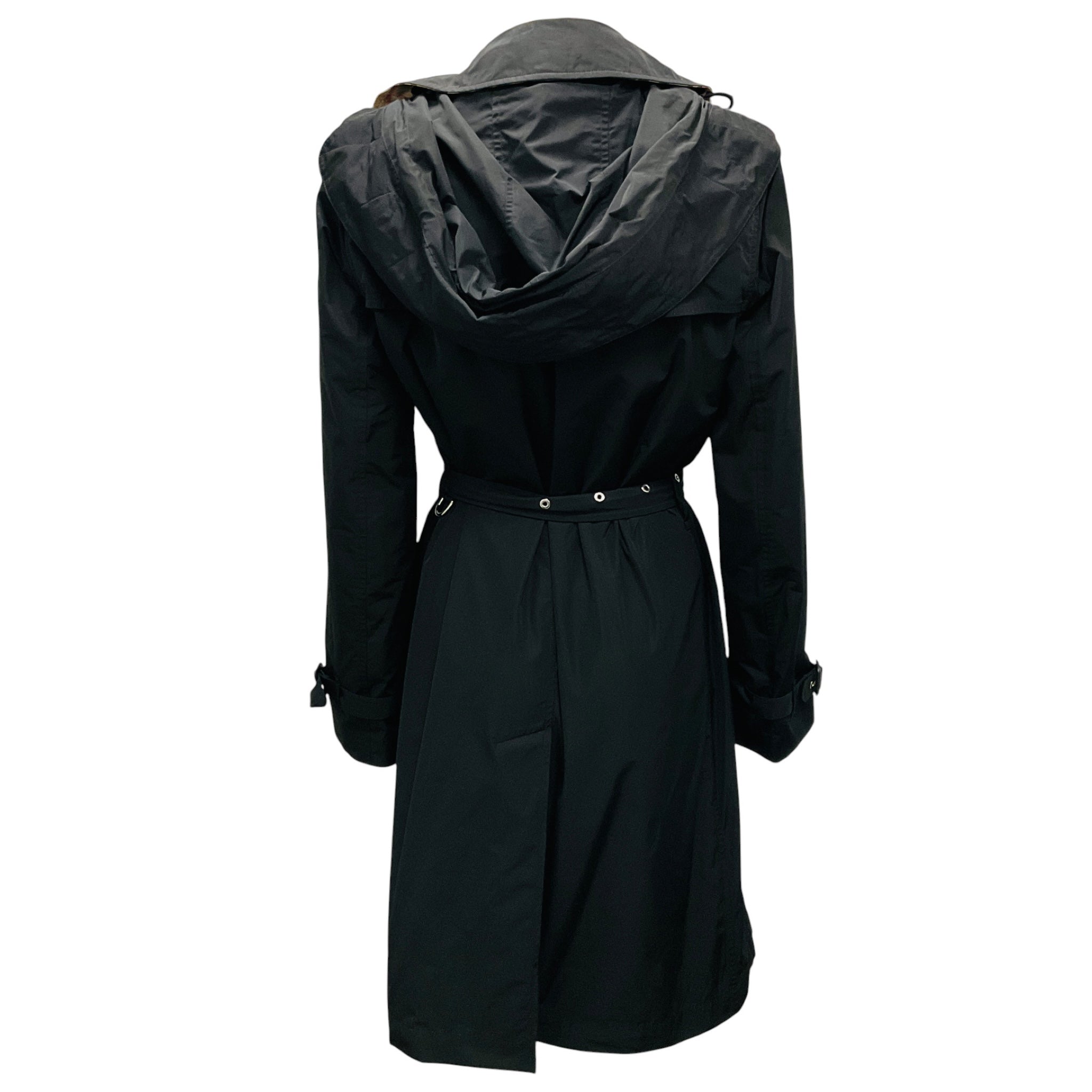 Burberry Black Kensington Taffeta Trench Coat