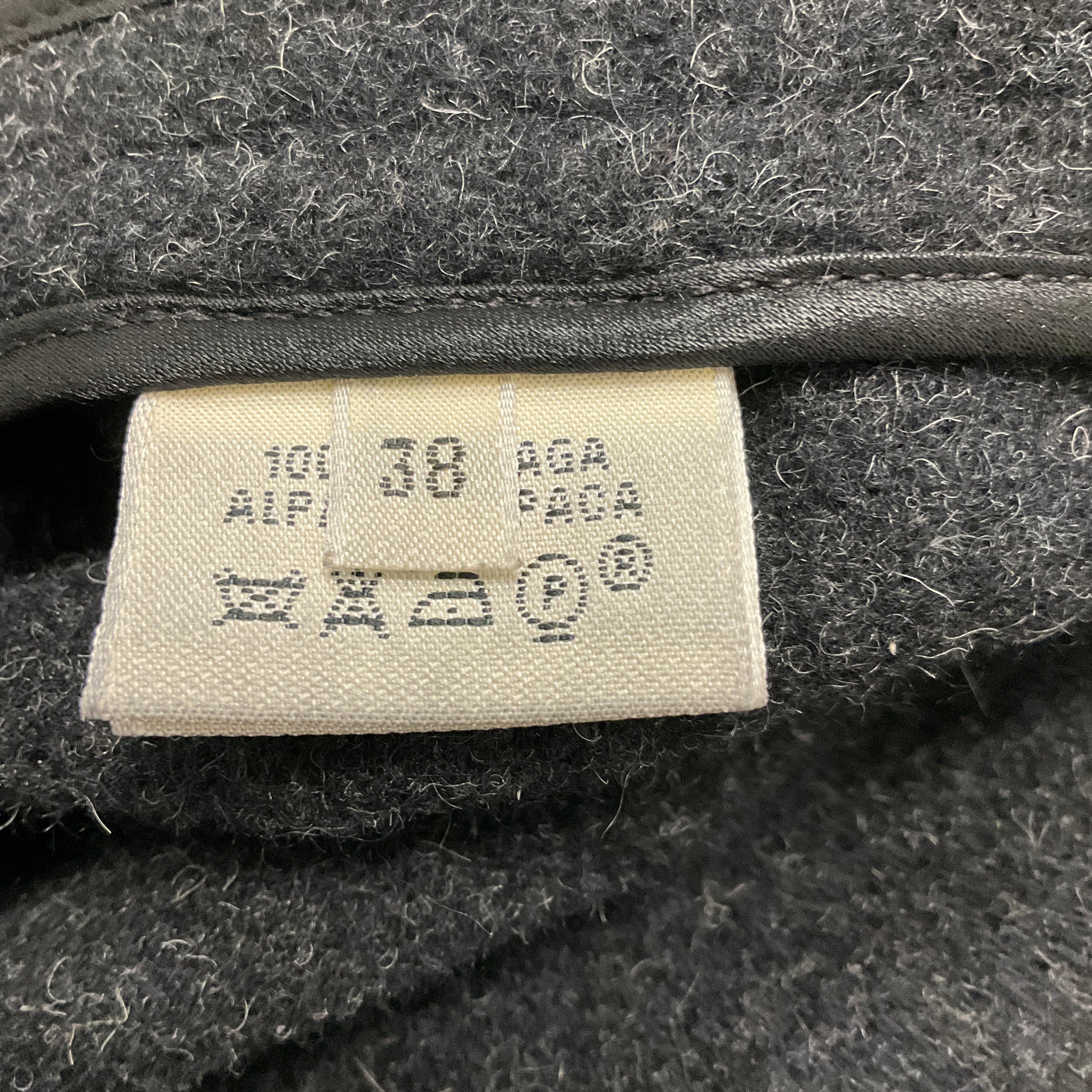 Hermes Vintage Charcoal Grey Full Zip Alpaca Jacket