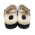 Load image into Gallery viewer, Alexander McQueen Black Leather Sandals with Shearling
