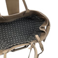 Load image into Gallery viewer, Roger Vivier Taupe Buckle Detail Pebbled Leather Double Top Handle Tote Handbag
