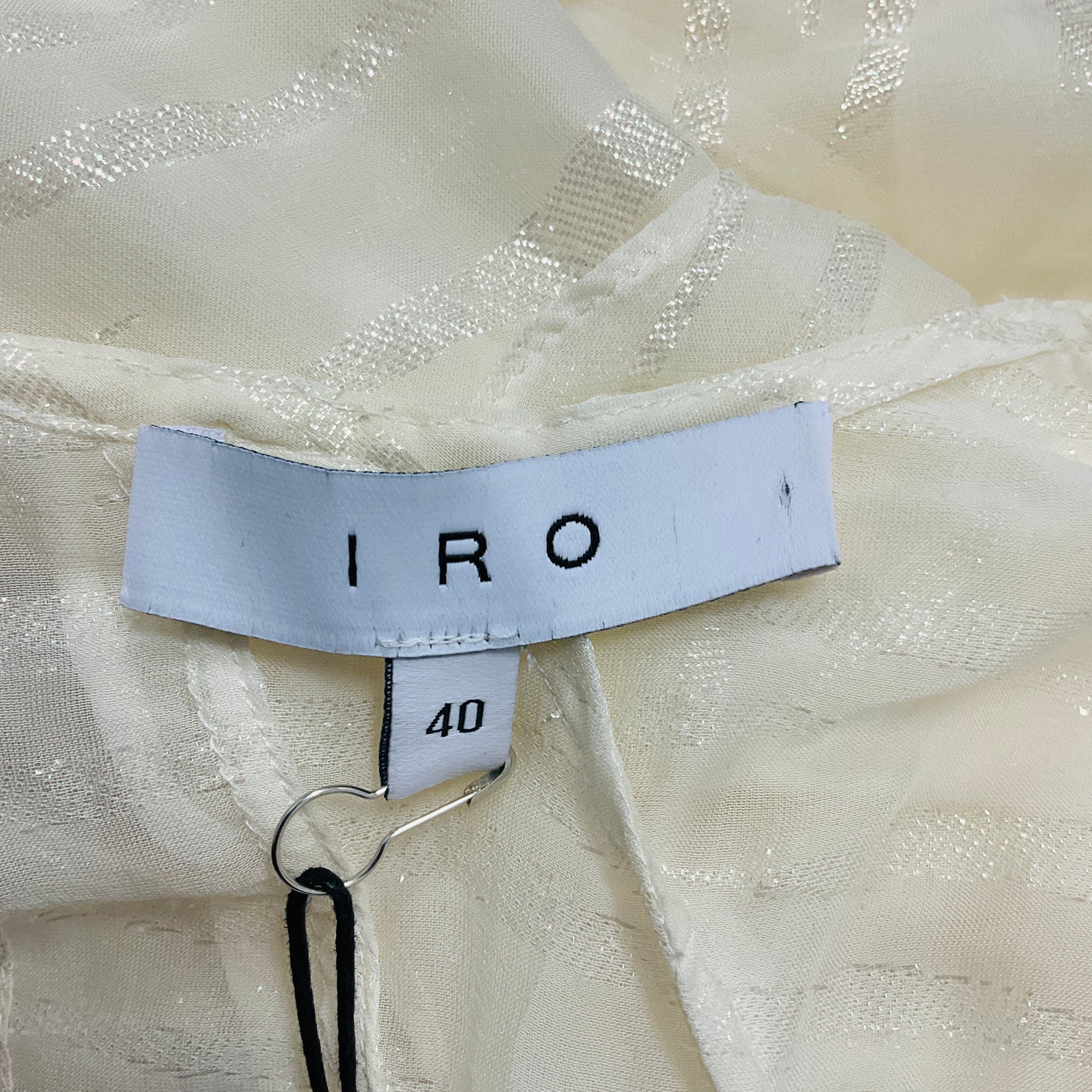 Iro Ivory Eolla Open Back Ruffled Jacquard Midi Dress