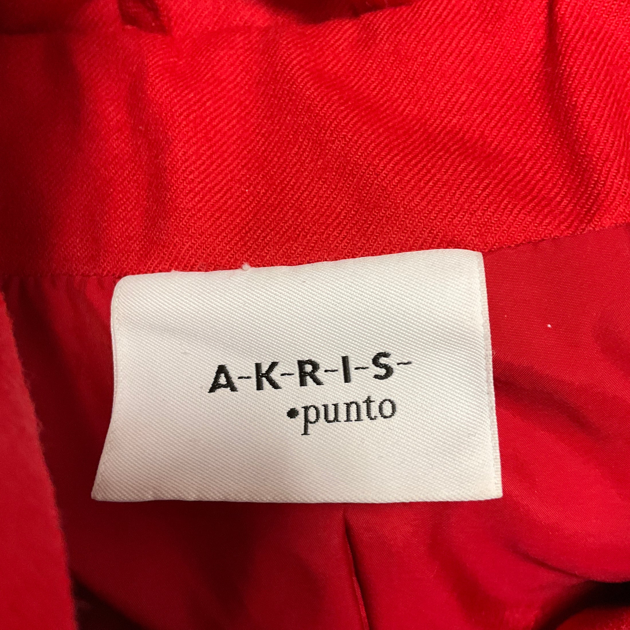 Akris Punto Red Quilted Wool Down Puffer Vest