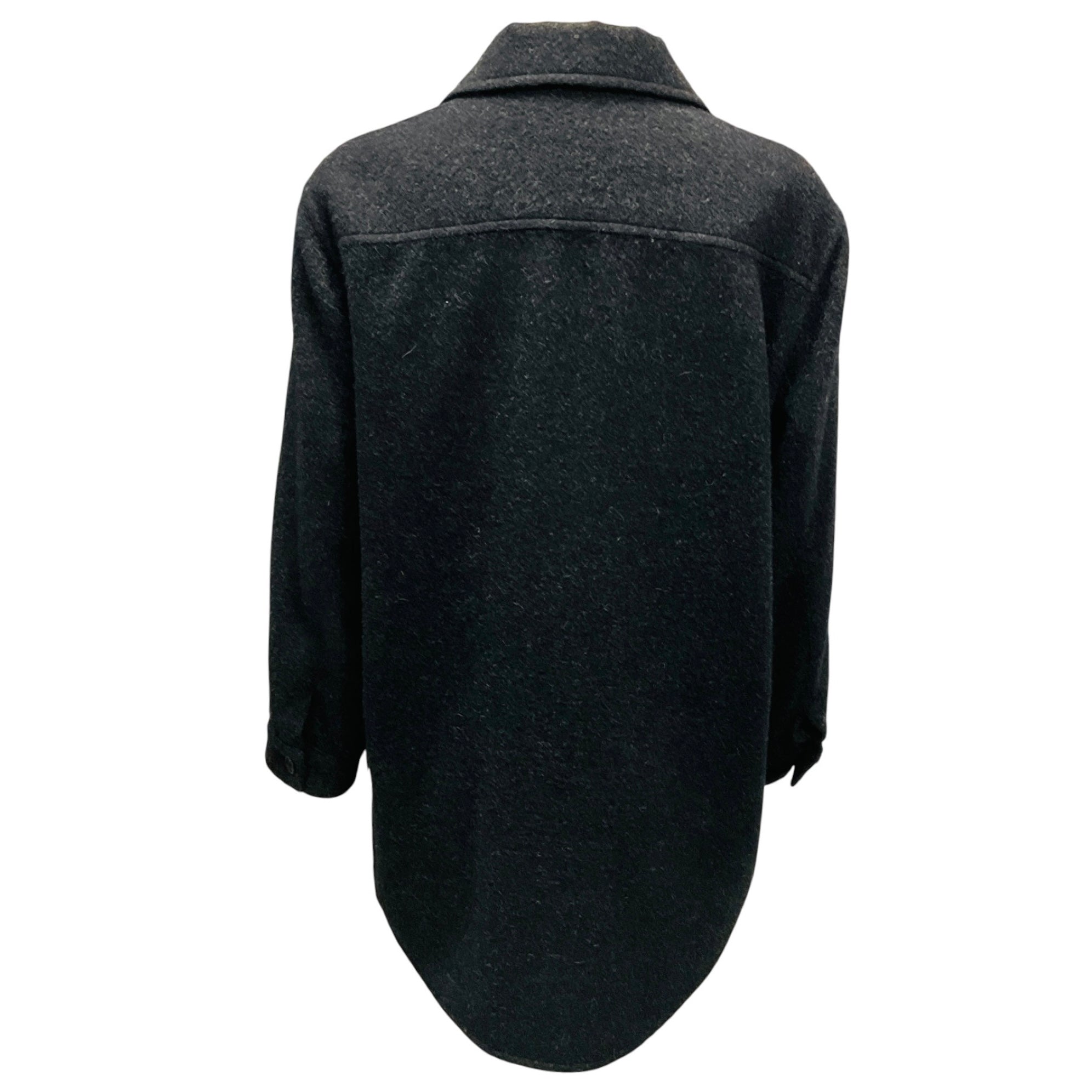 Hermes Vintage Charcoal Grey Full Zip Alpaca Jacket