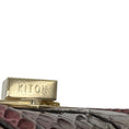 Load image into Gallery viewer, Kiton Purple Ombre Effect Python Skin Leather Crossbody Evening Bag
