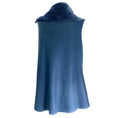 Load image into Gallery viewer, Susan Bender Blue Open Front Shearling Vest
