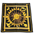 Load image into Gallery viewer, Hermes Black / Gold Cuillers d'Afrique Square Silk Twill Scarf
