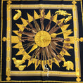 Load image into Gallery viewer, Hermes Black / Gold Cuillers d'Afrique Square Silk Twill Scarf
