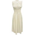 Load image into Gallery viewer, Jil Sander Ivory Zip Front Sleeveless Linen Midi Dress

