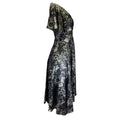 Load image into Gallery viewer, Prabal Gurung Black / Silver Metallic Flared Midi Dress
