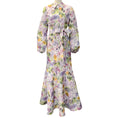 Load image into Gallery viewer, Badgley Mischka Lilac Multi Floral Taffeta Maxi Dress with Tie Belt

