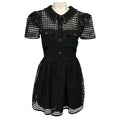 Load image into Gallery viewer, Self-Portrait Black Grid Lace Mini Dress
