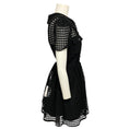 Load image into Gallery viewer, Self-Portrait Black Grid Lace Mini Dress
