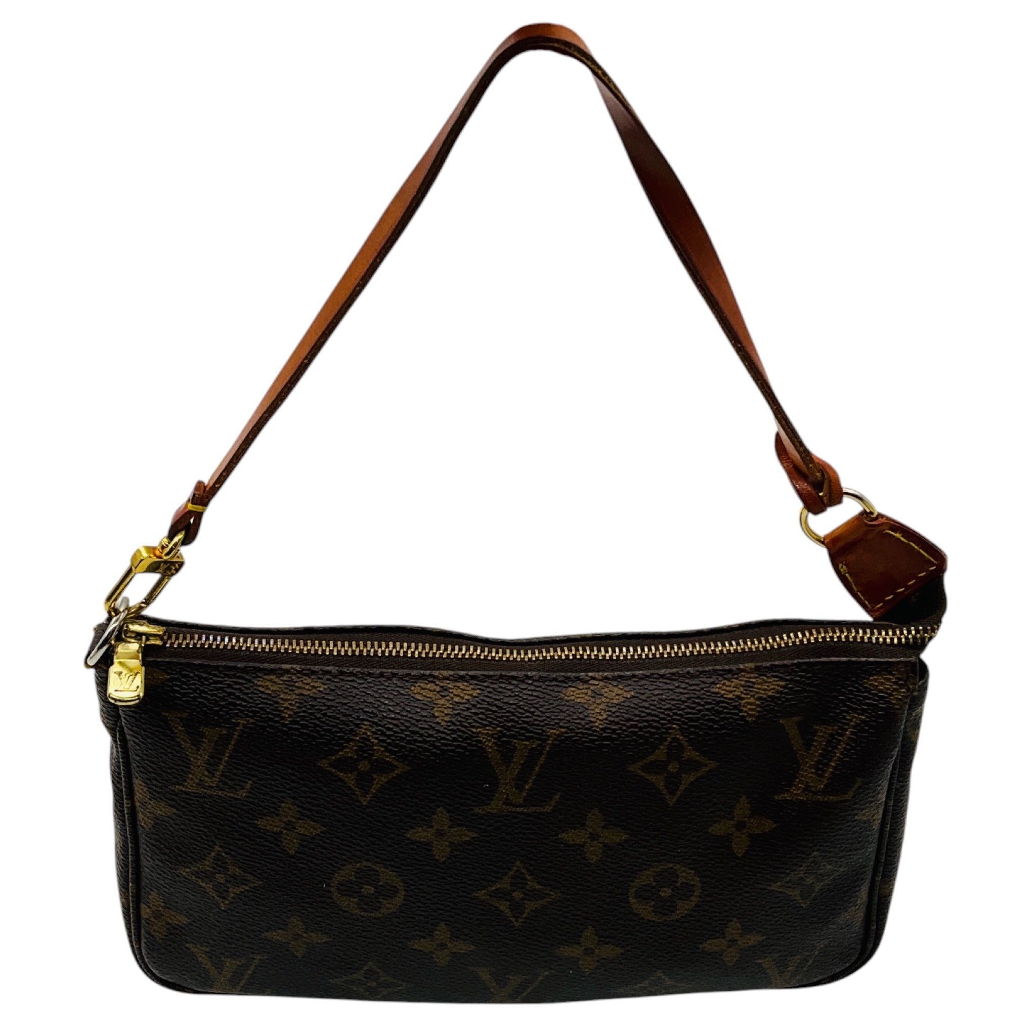 Louis Vuitton Vintage Brown Monogram Canvas Pochette Shoulder Bag
