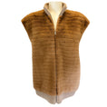 Load image into Gallery viewer, Lafayette 148 New York Tan Full Zip Mink Fur Vest
