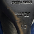 Load image into Gallery viewer, Giorgio Armani Blue / Black Suede and Leather Open Toe Heels
