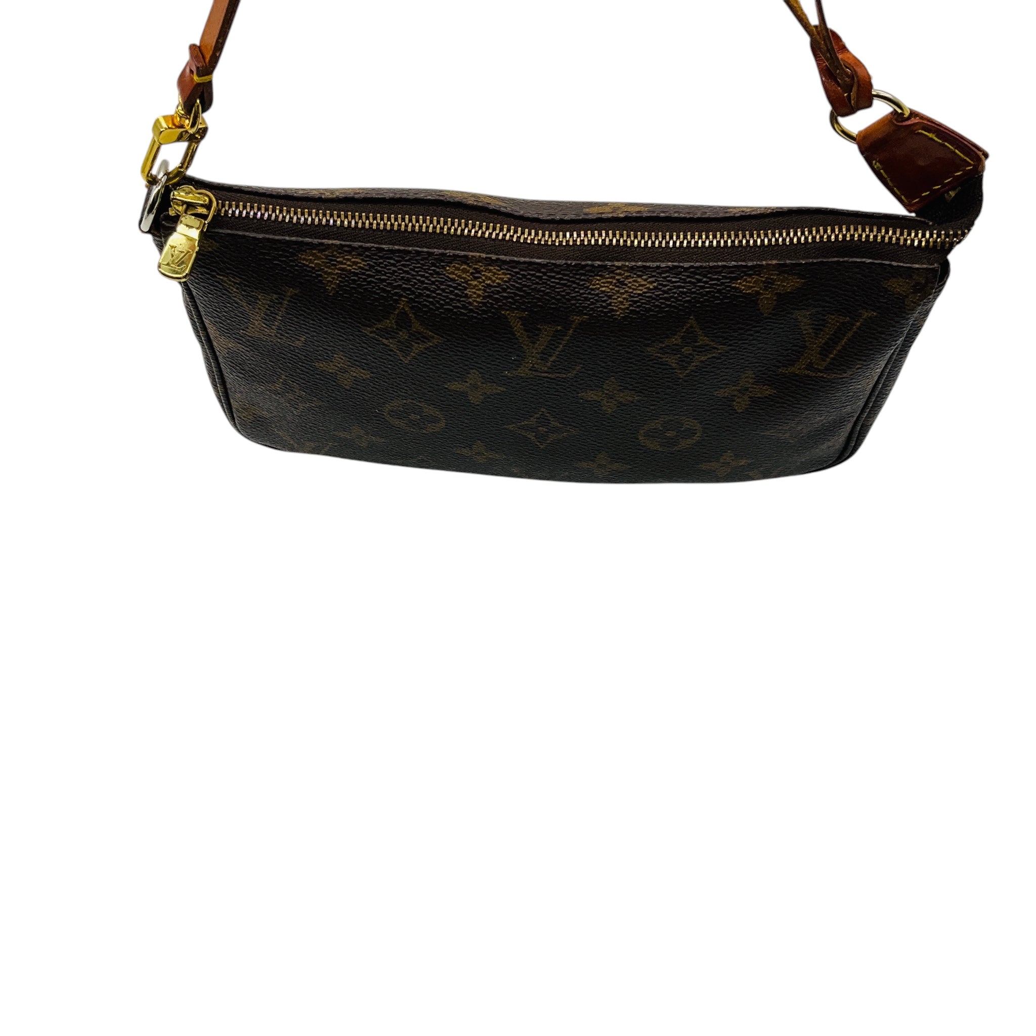 Louis Vuitton Vintage Brown Monogram Canvas Pochette Shoulder Bag