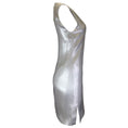 Load image into Gallery viewer, Narciso Rodriguez Silver Metallic Sleeveless Silk Satin Dress in Mercury
