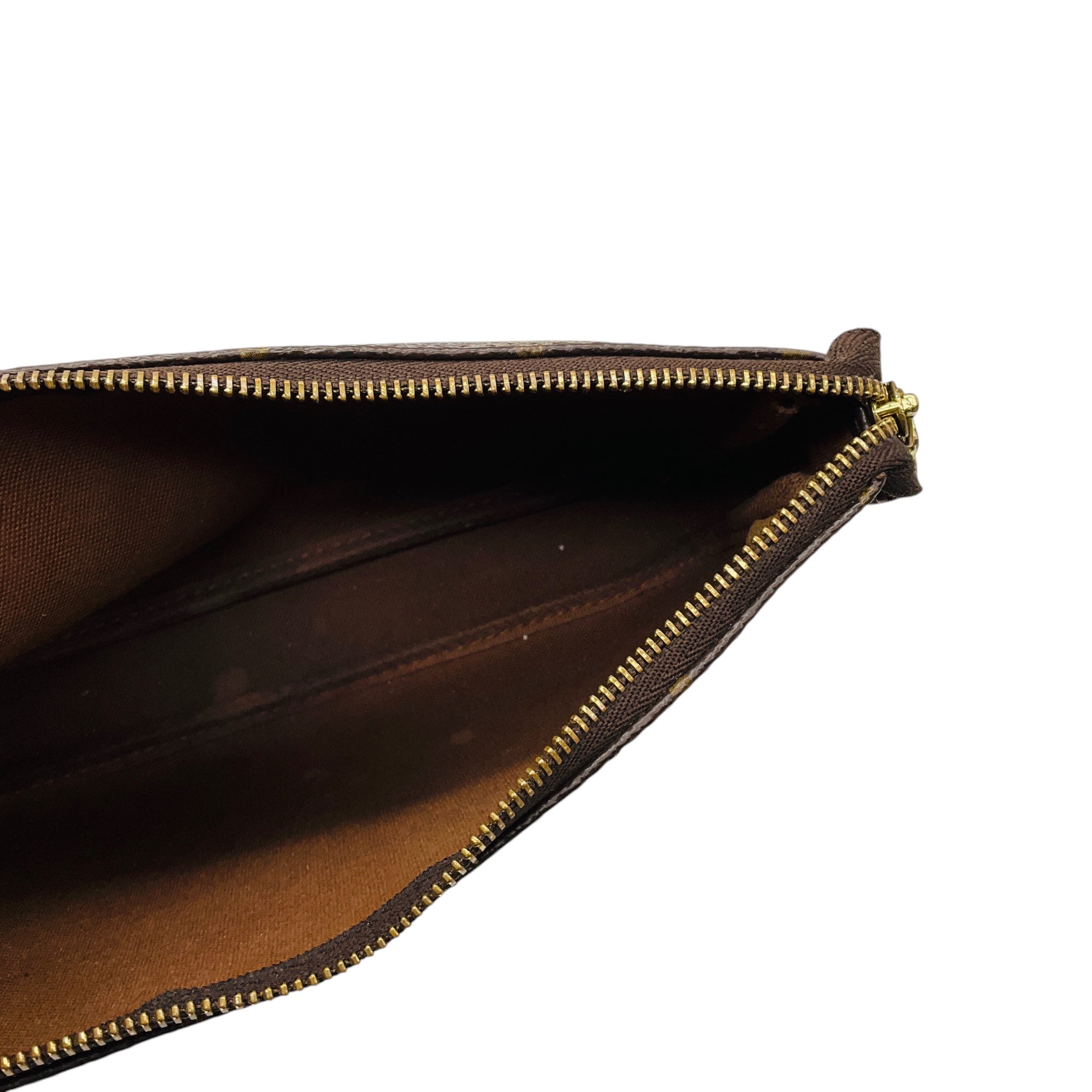 Louis Vuitton Vintage Brown Monogram Canvas Pochette Shoulder Bag