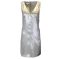 Load image into Gallery viewer, Narciso Rodriguez Silver Metallic Sleeveless Silk Satin Dress in Mercury
