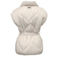 Load image into Gallery viewer, Peserico White Belted Puffer Vest with Monili
