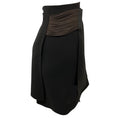 Load image into Gallery viewer, Akris Dark Brown Layered Wool Skirt

