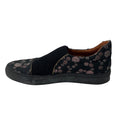 Load image into Gallery viewer, Dries Van Noten Black / Red Metallic Printed Fabric Slip On Sneakers
