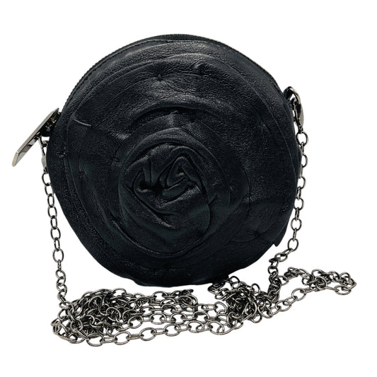 Valentino Black Rosette Leather Crossbody Mini Bag