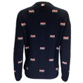Load image into Gallery viewer, Thom Browne Navy Blue Bow Design Long Sleeved Button-down Cashmere Knit Cardigan Sweater
