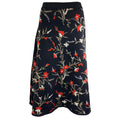 Load image into Gallery viewer, Balenciaga Black / Red 2016 Floral Wool Knit Midi Skirt
