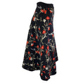 Load image into Gallery viewer, Balenciaga Black / Red 2016 Floral Wool Knit Midi Skirt
