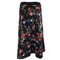 Load image into Gallery viewer, Balenciaga Black / Red 2016 Floral Wool Knit Midi Skirt
