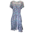 Load image into Gallery viewer, Jason Wu Light Blue Multi Floral Printed Short Sleeved Silk Dress
