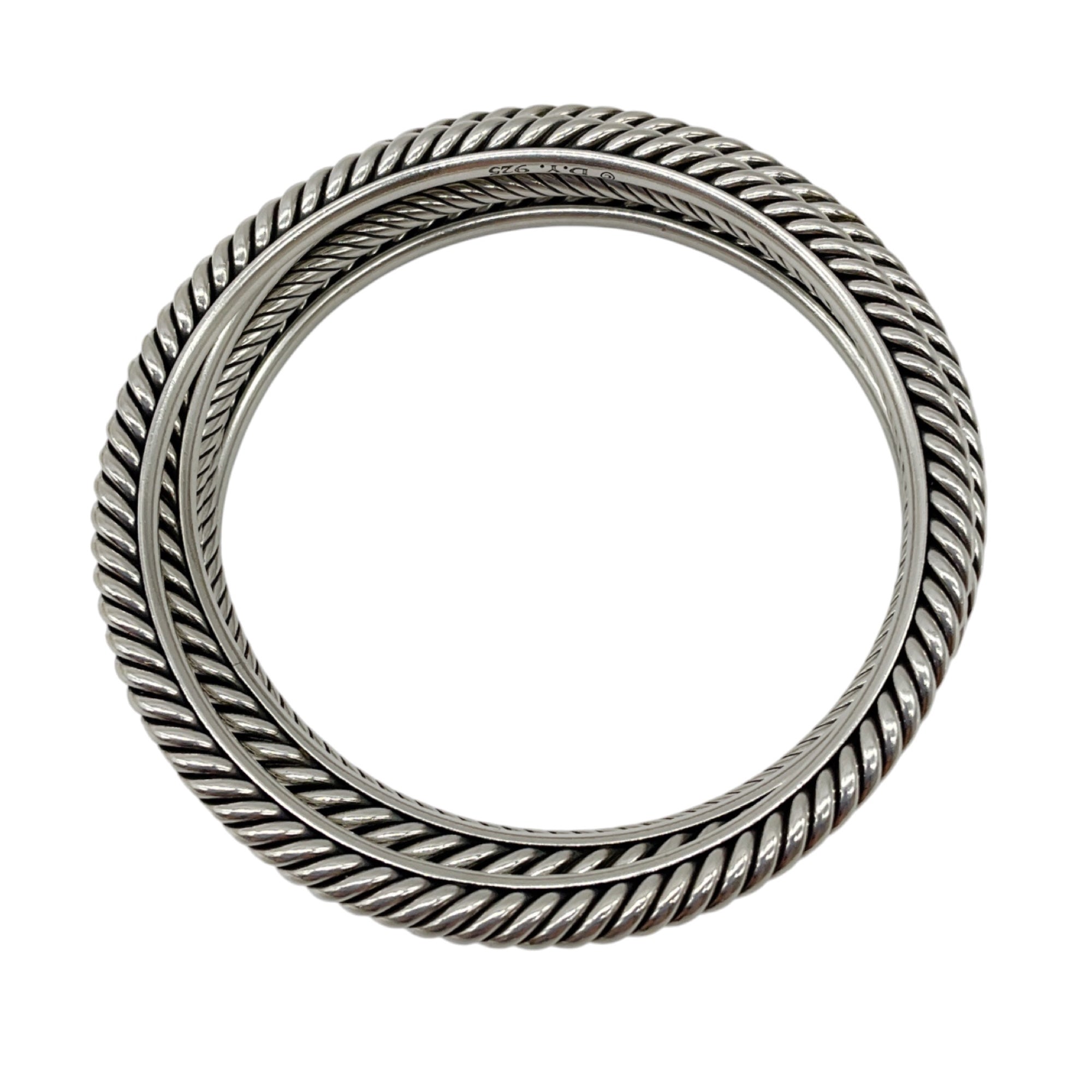 David Yurman Sterling Silver Cable Bangle Bracelet (Set of 5)