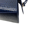 Load image into Gallery viewer, Balenciaga Navy Blue Croc Embossed Small Neo Classic City Satchel
