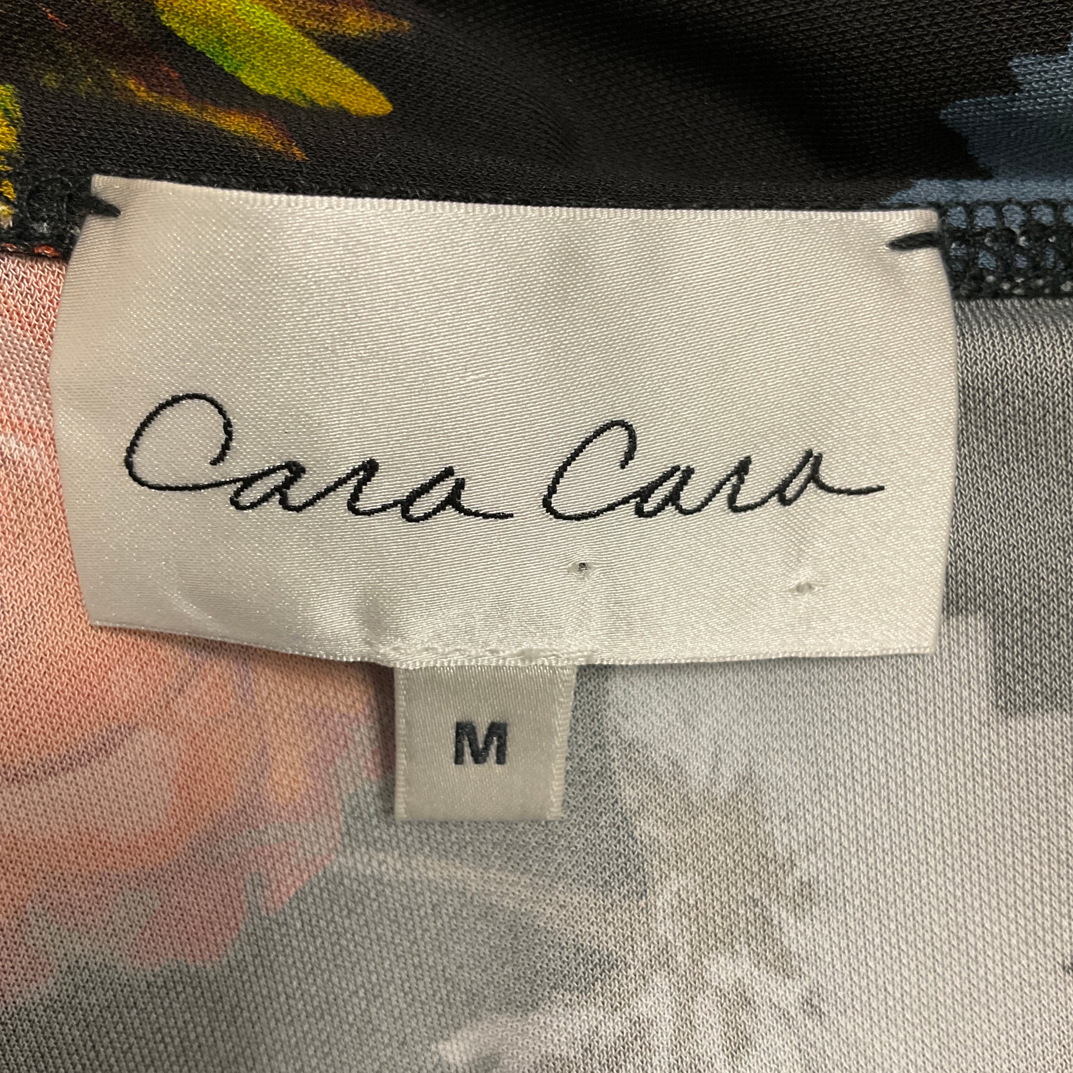 Cara Cara Black Multi Floral Printed Long Sleeved Stretch Jersey Maxi Dress