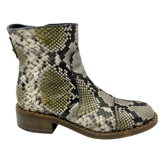Zadig & Voltaire Beige Empress Wild Snakeskin Embossed Leather Boots