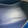 Load image into Gallery viewer, Balenciaga Navy Blue Croc Embossed Small Neo Classic City Satchel

