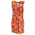 Load image into Gallery viewer, La DoubleJ Red / Orange Multi Taranta Crepe Jersey Stretch Tunic Dress
