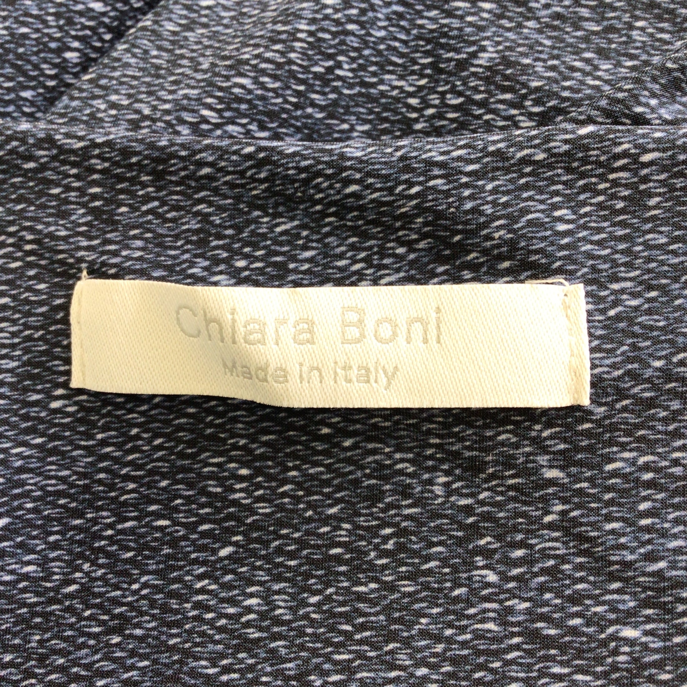 Chiara Boni Blue Multi Francesca Print Ruched Nylon Dress