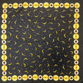 Load image into Gallery viewer, Bvlgari Black / Yellow Square Silk Twill Scarf
