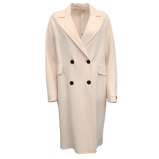 Peserico Light Pink Double Breasted Wool / Cashmere Coat