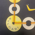 Load image into Gallery viewer, Bvlgari Black / Yellow Square Silk Twill Scarf
