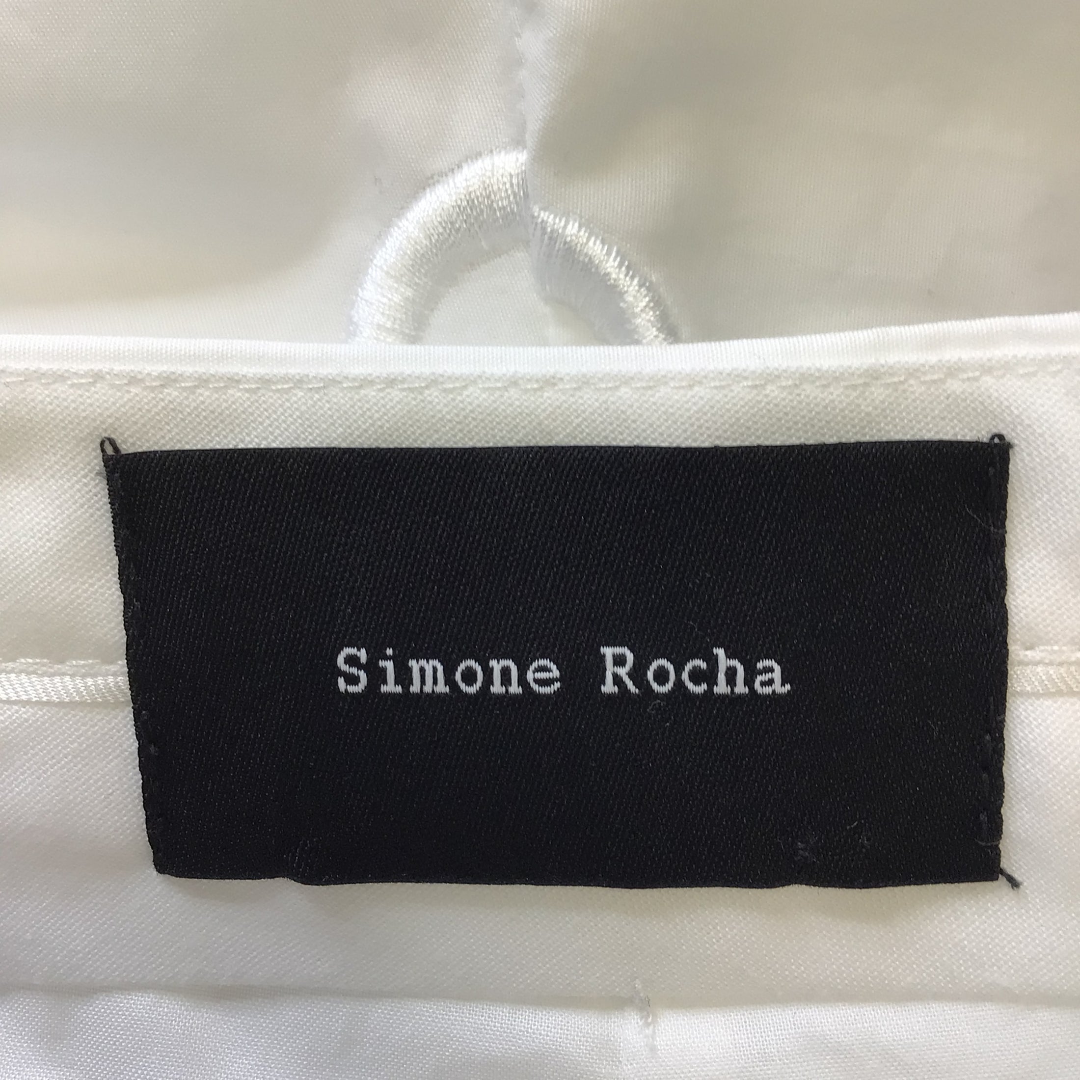 Simone Rocha White Cotton Eyelet Shorts